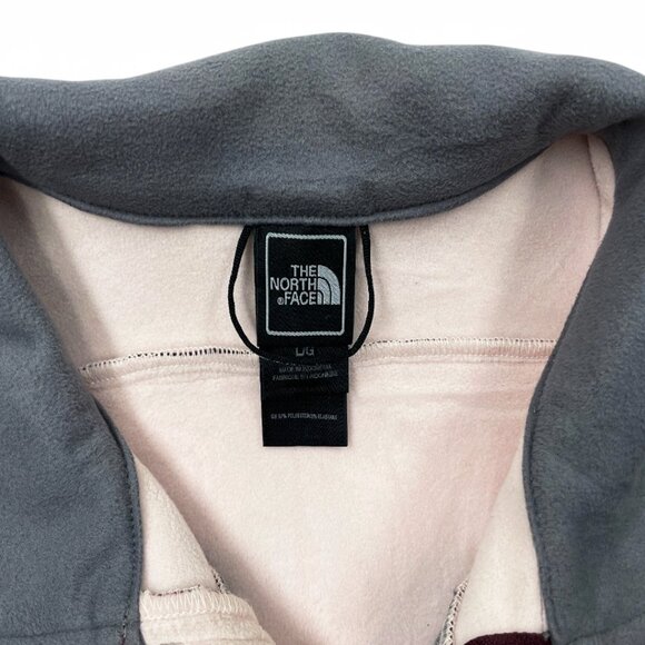 The North Face Apex Soft Shell Fleece Lined Burgundy Zip Jacket Women's Large - Picture 3 of 9